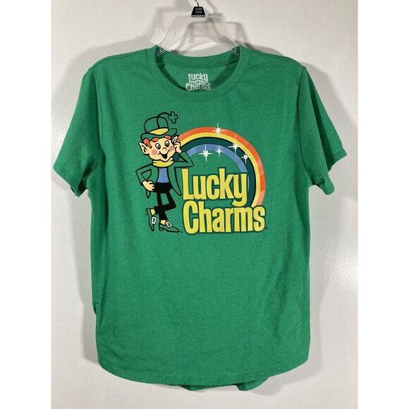 Lucky Charms Short Sleeve Green Cotton T-Shirt (XX-Large) EUC • Teen / Juniors - Picture 1 of 4